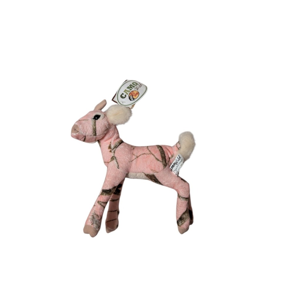 Pink Camo Wild Plush Deer Bass Pro Shop 8" Stuffed Animal Camoflauge